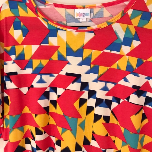 LuLaRoe Irma Tunic Colorful Geometric Pattern / S - Picture 2 of 2